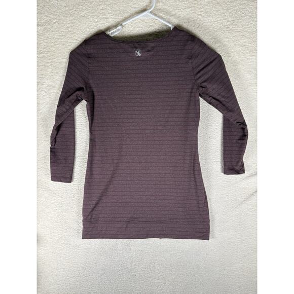 Carve Designs Shirt Top Womens Large Purple Tunic Long Sleeve Striped Round Neck - Picture 11 of 14